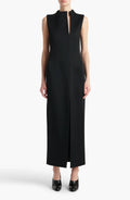 Sophisticated Sheath Keyhole Neck Sleeveless Zipper Back Floor Length Evening Dress