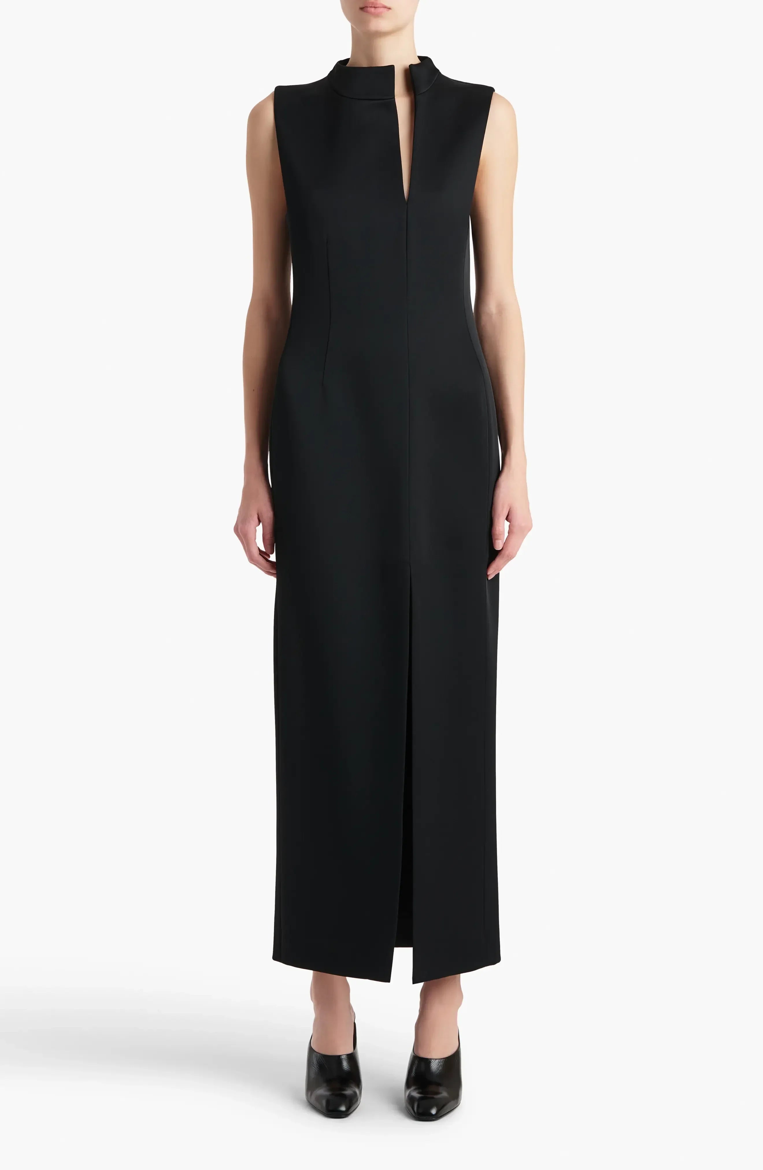 Sophisticated Sheath Keyhole Neck Sleeveless Zipper Back Floor Length Evening Dress