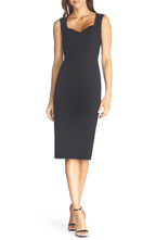 Sophisticated Sheath Sweetheart Neck Sleeveless Zipper Back Midi Evening Dress