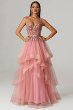 A-line Sweetheart-Neck Sleeveless Pleated Backless Floor Length Prom Dress