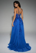 A-line Sweetheart Neck Sleeveless Backless Floor Length Prom Dress