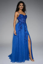 A-line Sweetheart Neck Sleeveless Backless Floor Length Prom Dress