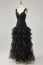 A Line Sweetheart Sleeveless High-Low Prom Dress