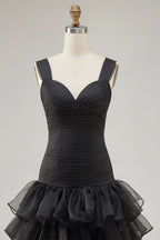 A Line Sweetheart Sleeveless High-Low Prom Dress