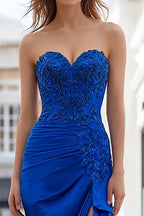 Mermaid/Trumpet Strapless Sleeveless Backless Floor-Length Prom Dress