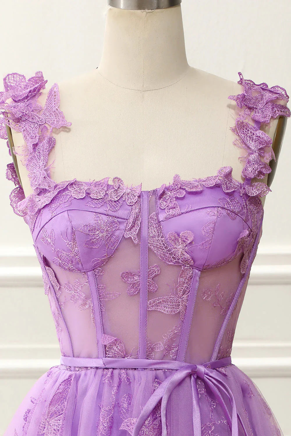 Wholesale Spaghetti Straps Butterfly A Line Tulle Butterfly Short/Mini Homecoming Dresses