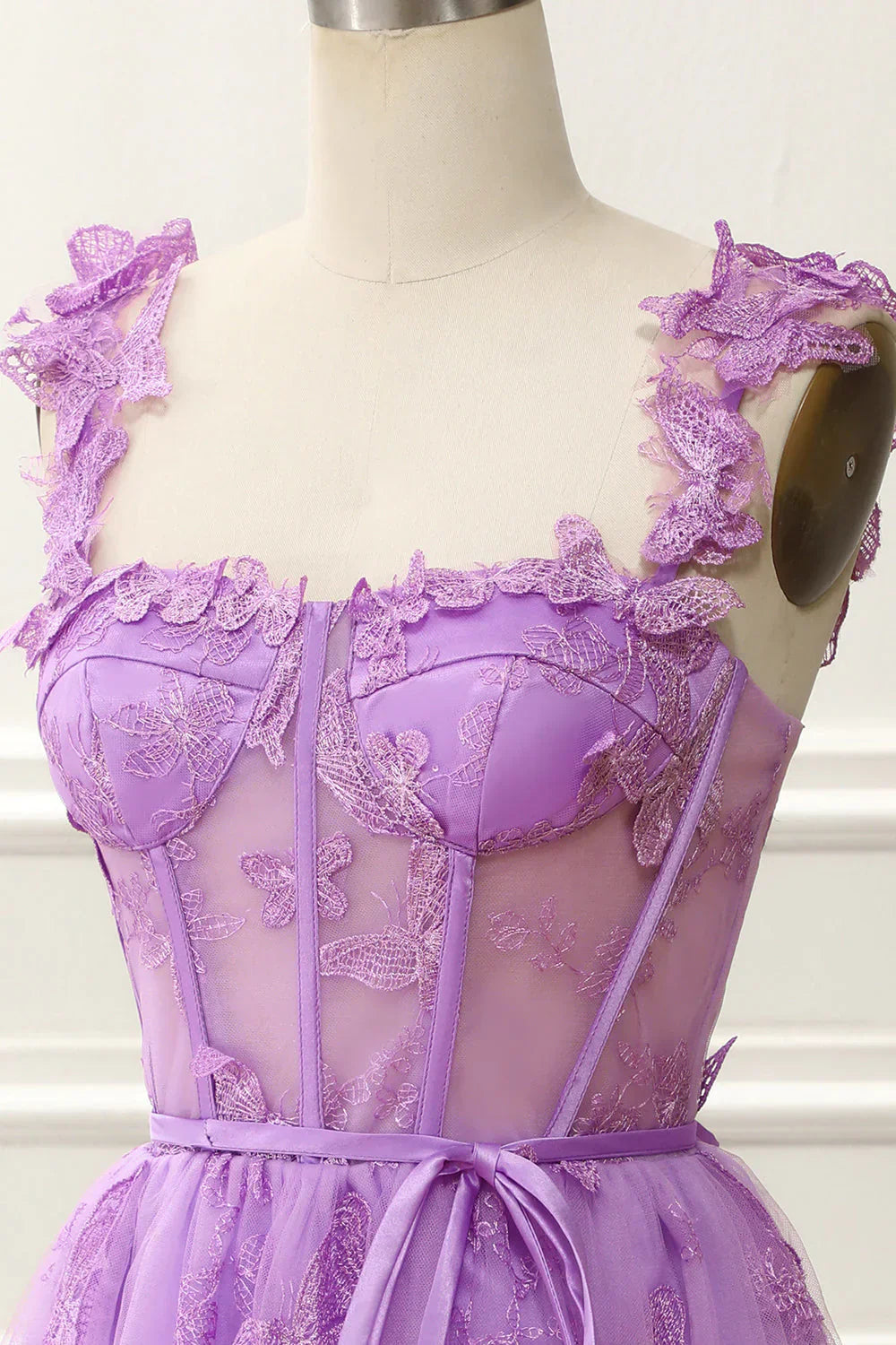 Wholesale Spaghetti Straps Butterfly A Line Tulle Butterfly Short/Mini Homecoming Dresses