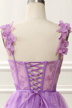 Wholesale Spaghetti Straps Butterfly A Line Tulle Butterfly Short/Mini Homecoming Dresses