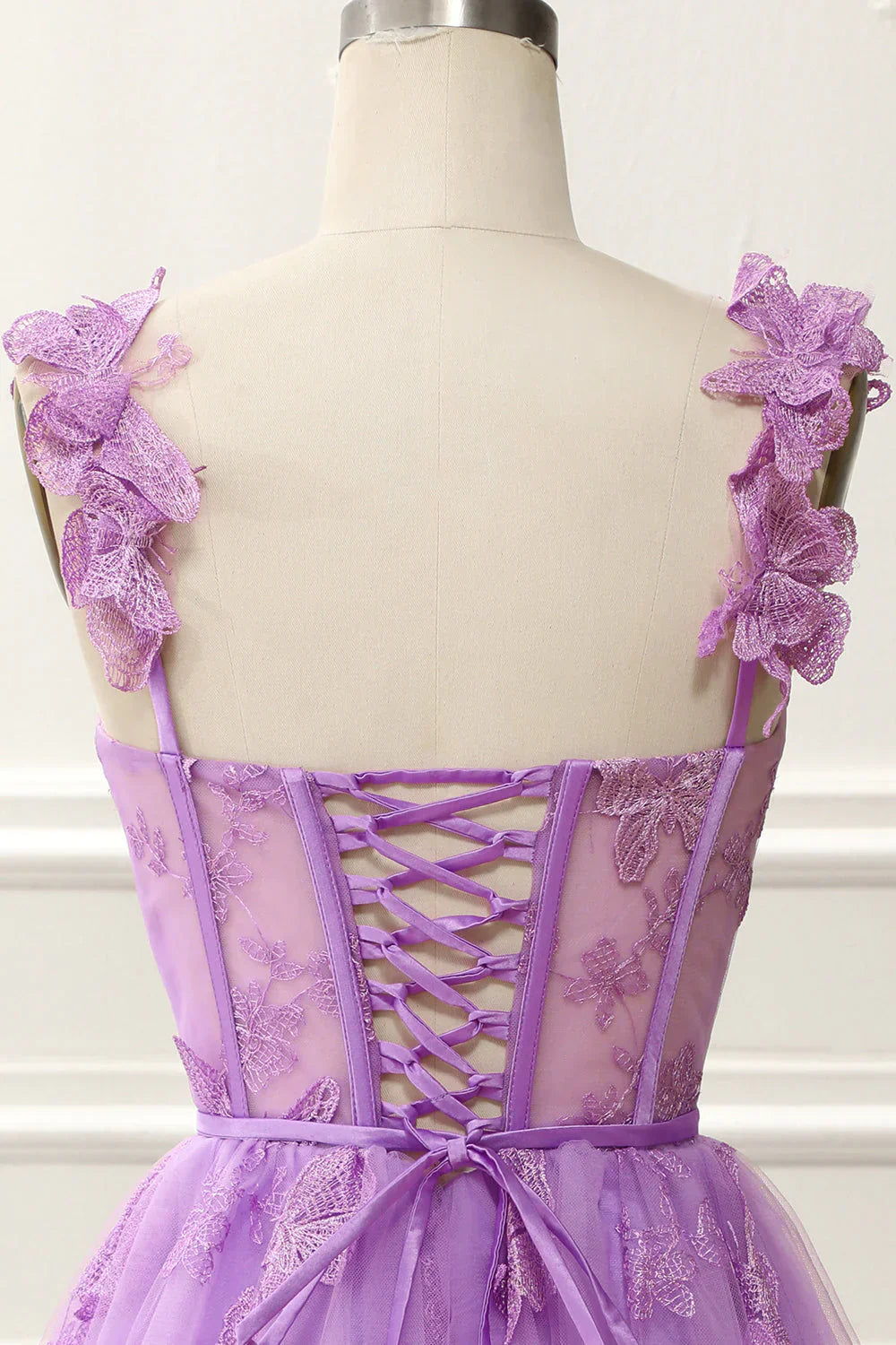 Wholesale Spaghetti Straps Butterfly A Line Tulle Butterfly Short/Mini Homecoming Dresses