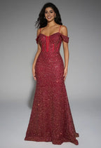 Mermaid Sweetheart Neckline Spaghetti Straps Floor Length Prom Dresses Sleeveless Corset Glamorous Glitter Evening Dresses