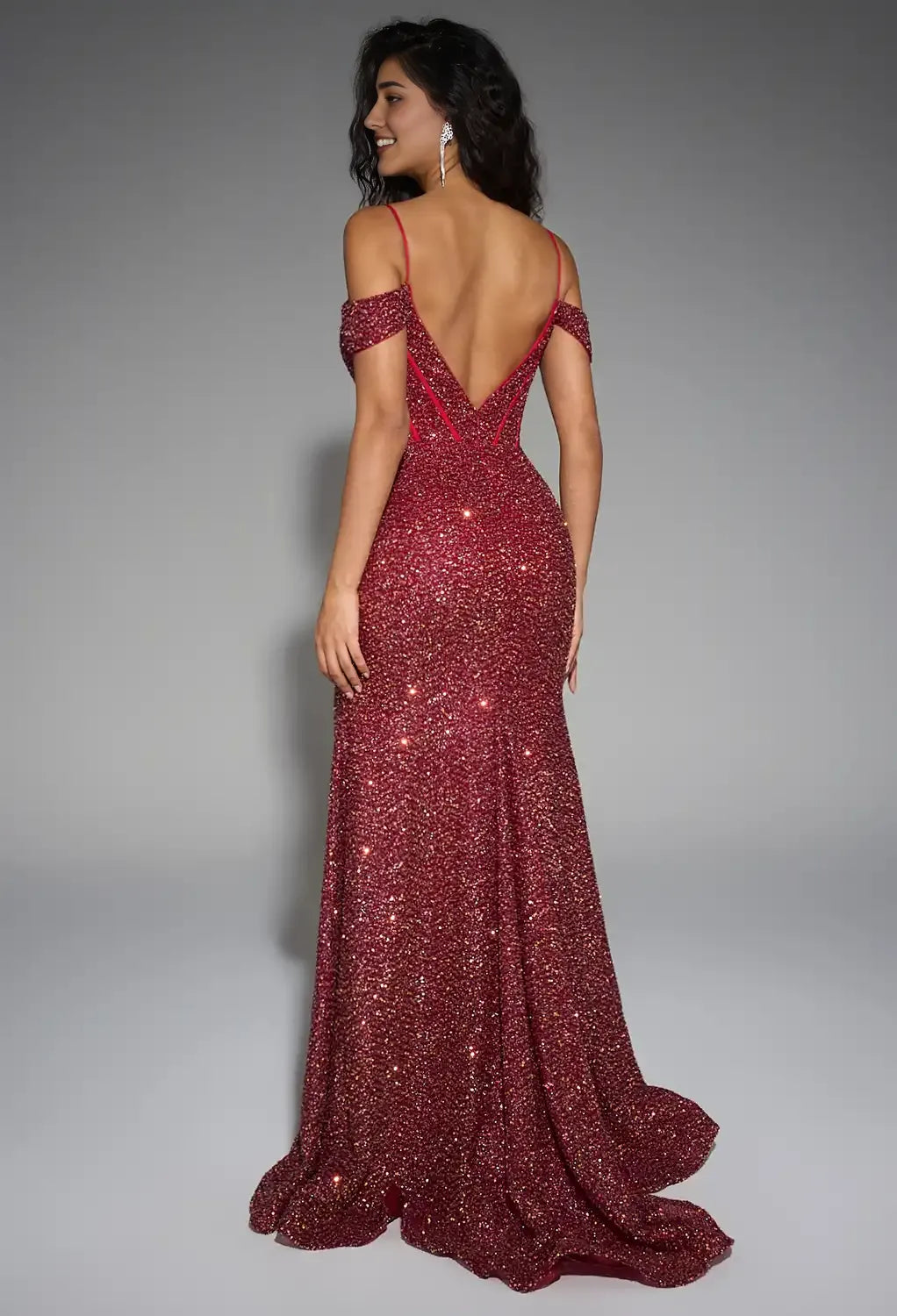 Mermaid Sweetheart Neckline Spaghetti Straps Floor Length Prom Dresses Sleeveless Corset Glamorous Glitter Evening Dresses