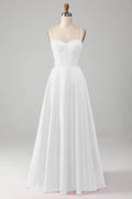 Spaghetti Straps Sleeveless A-Line Simple Off the shoulder Floor length Party Dress For Sale For women