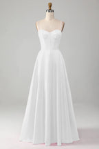 Spaghetti Straps Sleeveless A-Line Simple Off the shoulder Floor length Party Dress For Sale For women