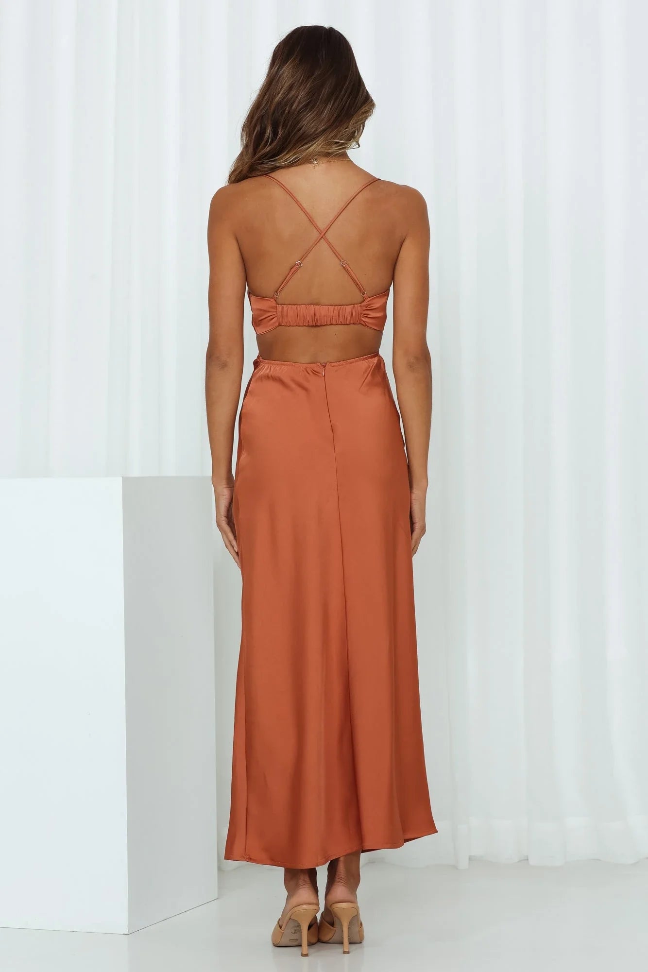 Spaghetti Straps Sleeveless Sheath Classic Off the shoulder Floor length Party Dress Hot Sale For ladies