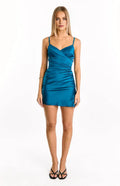 Spaghetti Straps Sleeveless Short Graduation Party Homecoming Dresses Backless Pleats Formal Casual Shift Shein Dresses