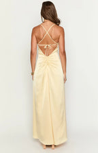 Spaghetti Straps Square Neck Long Graduation Party Dresses Backless Sleeveless Pleats Affordable Strapless Prom Dresses