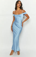 Spaghetti Straps Straight Neck Sleeveless Trendy Mermaid/Trumpet Ankle-Length Prom Party Dresses Hot Sale Long Evening Dresses No Slit