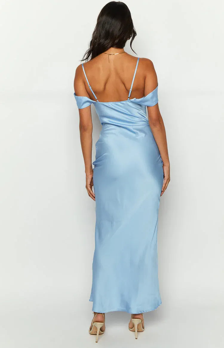 Spaghetti Straps Straight Neck Sleeveless Trendy Mermaid/Trumpet Ankle-Length Prom Party Dresses Hot Sale Long Evening Dresses No Slit