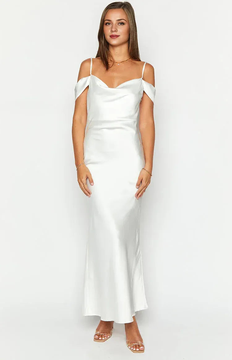 Spaghetti Straps Straight Neck Sleeveless Trendy Mermaid/Trumpet Ankle-Length Prom Party Dresses Hot Sale Long Evening Dresses No Slit
