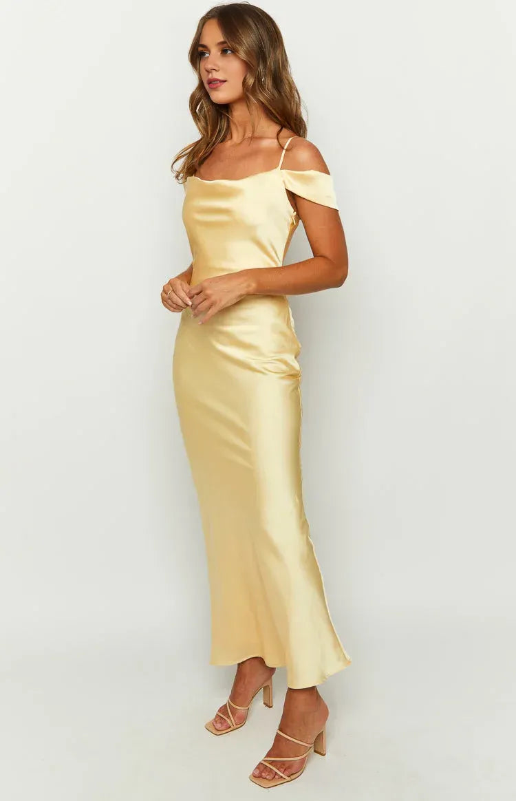 Spaghetti Straps Straight Neck Sleeveless Trendy Mermaid/Trumpet Ankle-Length Prom Party Dresses Hot Sale Long Evening Dresses No Slit