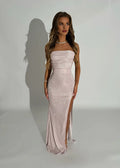 Sparkle Sheath Spaghetti Straps Sleeveless Up Floor-Length Prom Dress