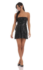 Sparkle & Shine A-Line/Princess Strapless Sleeveless Open Back Short-Mini Homecoming Dresses