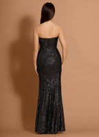 Sparkling Mermaid Sweetheart Sleeveless Open Back Floor Length For Women Prom Dress