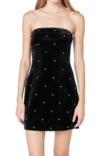 Sparkling Strapless Studded Zip Back Short Length Homecoming Dress