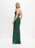 Sparkling Fitted Spaghetti Straps Sleeveless Floor-Length Prom Dress