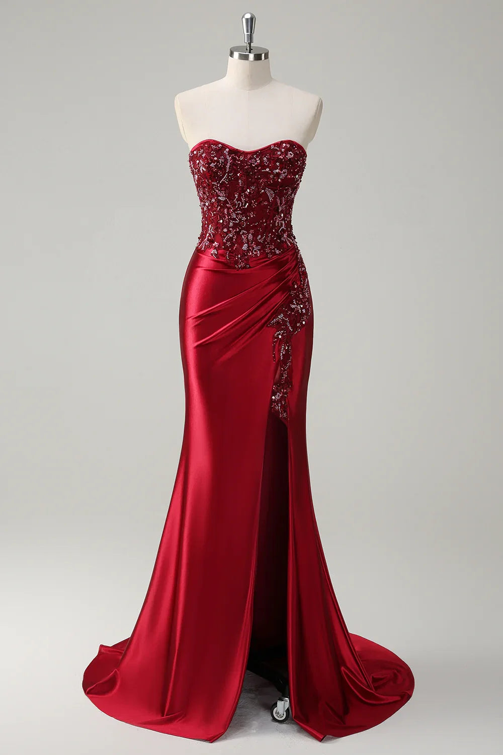 Sparkly Mermaid/Trumpet Corset Sleeveless Sweep Train Prom Dress