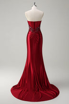 Sparkly Mermaid/Trumpet Corset Sleeveless Sweep Train Prom Dress
