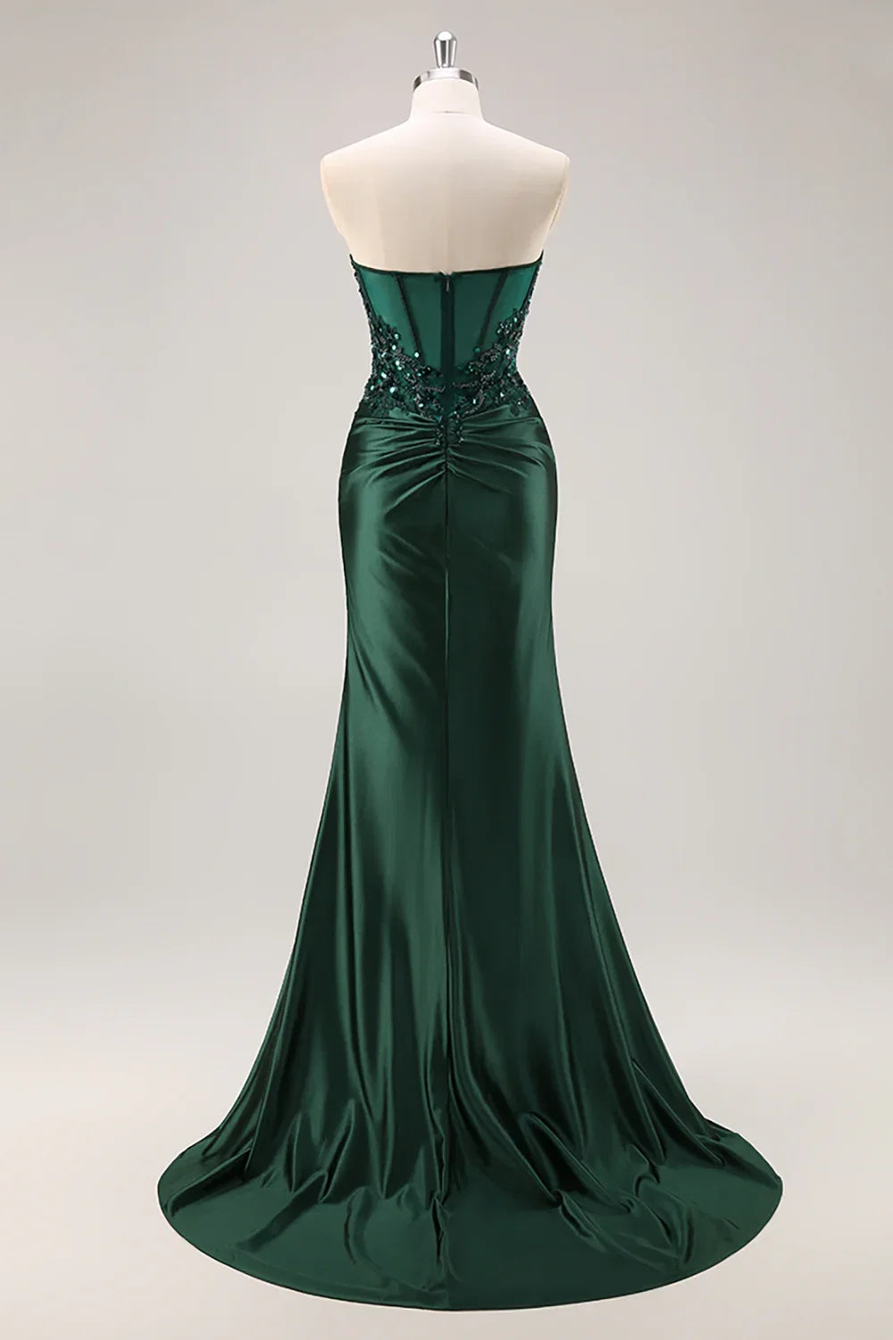 Sparkly Mermaid/Trumpet Corset Sleeveless Sweep Train Prom Dress