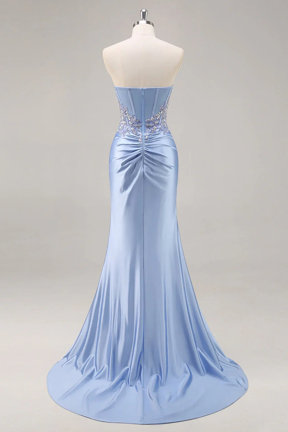 Sparkly Mermaid/Trumpet Corset Sleeveless Sweep Train Prom Dress