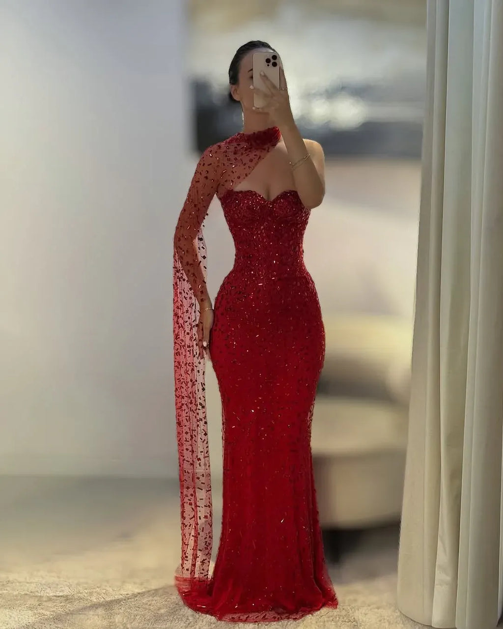 Sparkly Off the Shoulder Sleeveless Mermaid Crystal Sweep Train Prom Dress