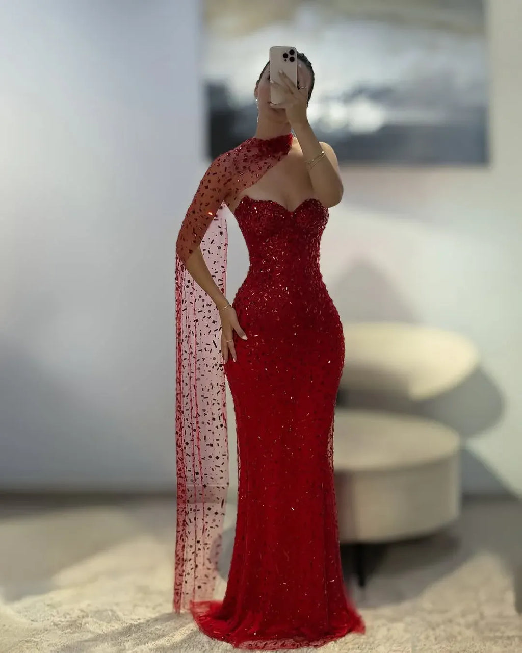 Sparkly Off the Shoulder Sleeveless Mermaid Crystal Sweep Train Prom Dress