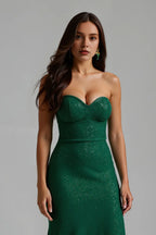 Sparkly Sheath/Column Strapless Sleeveless Sequins Ankle-Length Prom Dress
