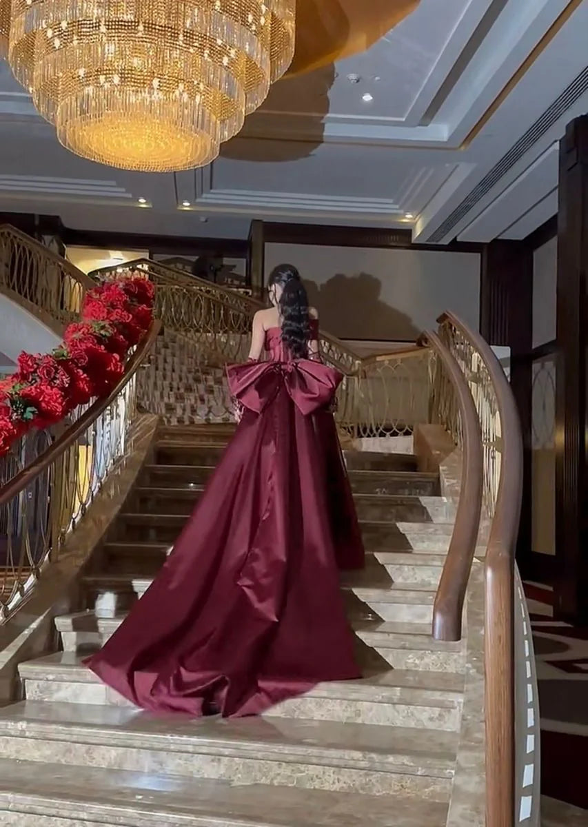 Sparkly Sheath Off-The-Shoulder Sleeveless Slit Floor-Length Prom Dress