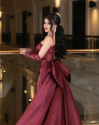 Sparkly Sheath Off-The-Shoulder Sleeveless Slit Floor-Length Prom Dress