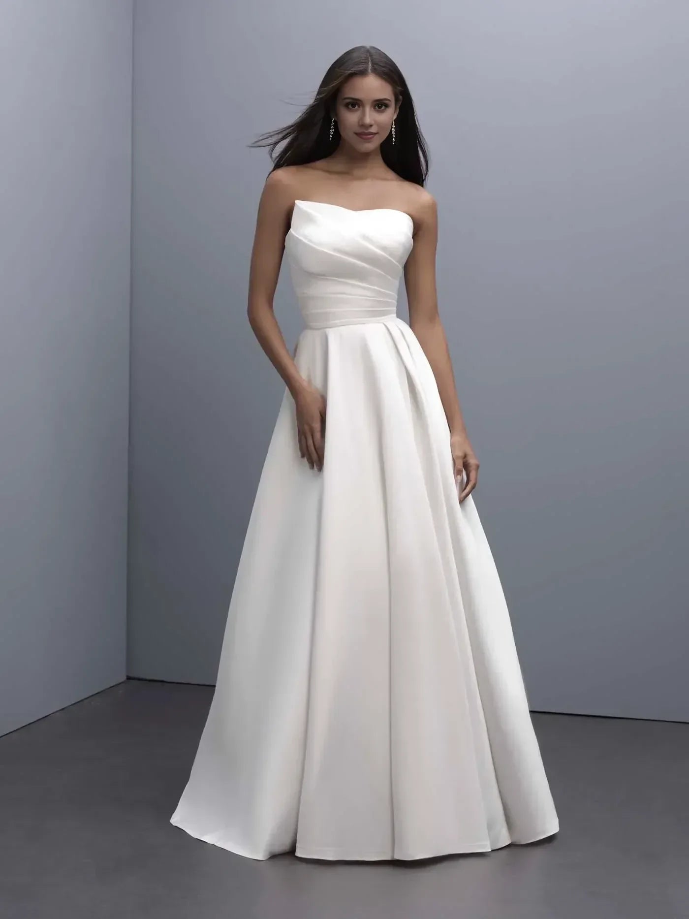 Splendid Ball Gown Strapless Sleeveless Corset Back Floor Length Wedding Dress