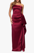 Splendid Sheath Strapless Sleeveless Zipper Back Floor Length Evening Dress