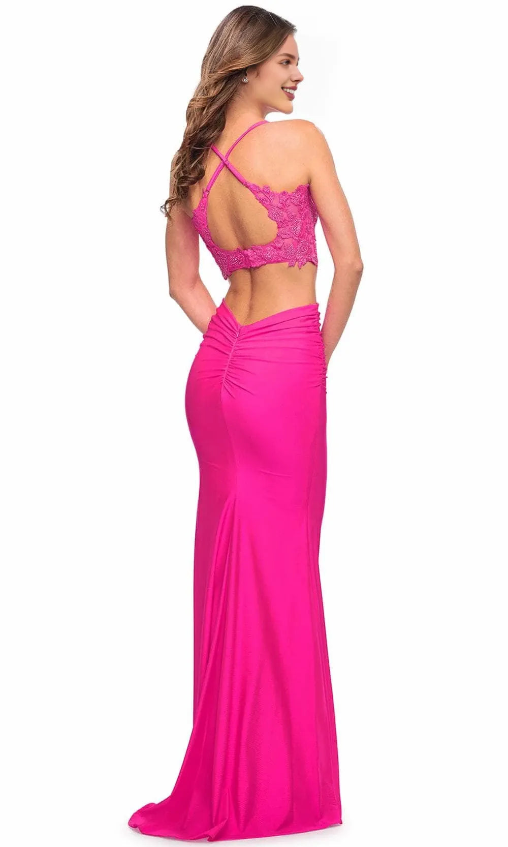 Square Sleeveless Sheath Charming Off the shoulder Two Piece Floor Length Prom Dress Hot Sale For Ladies