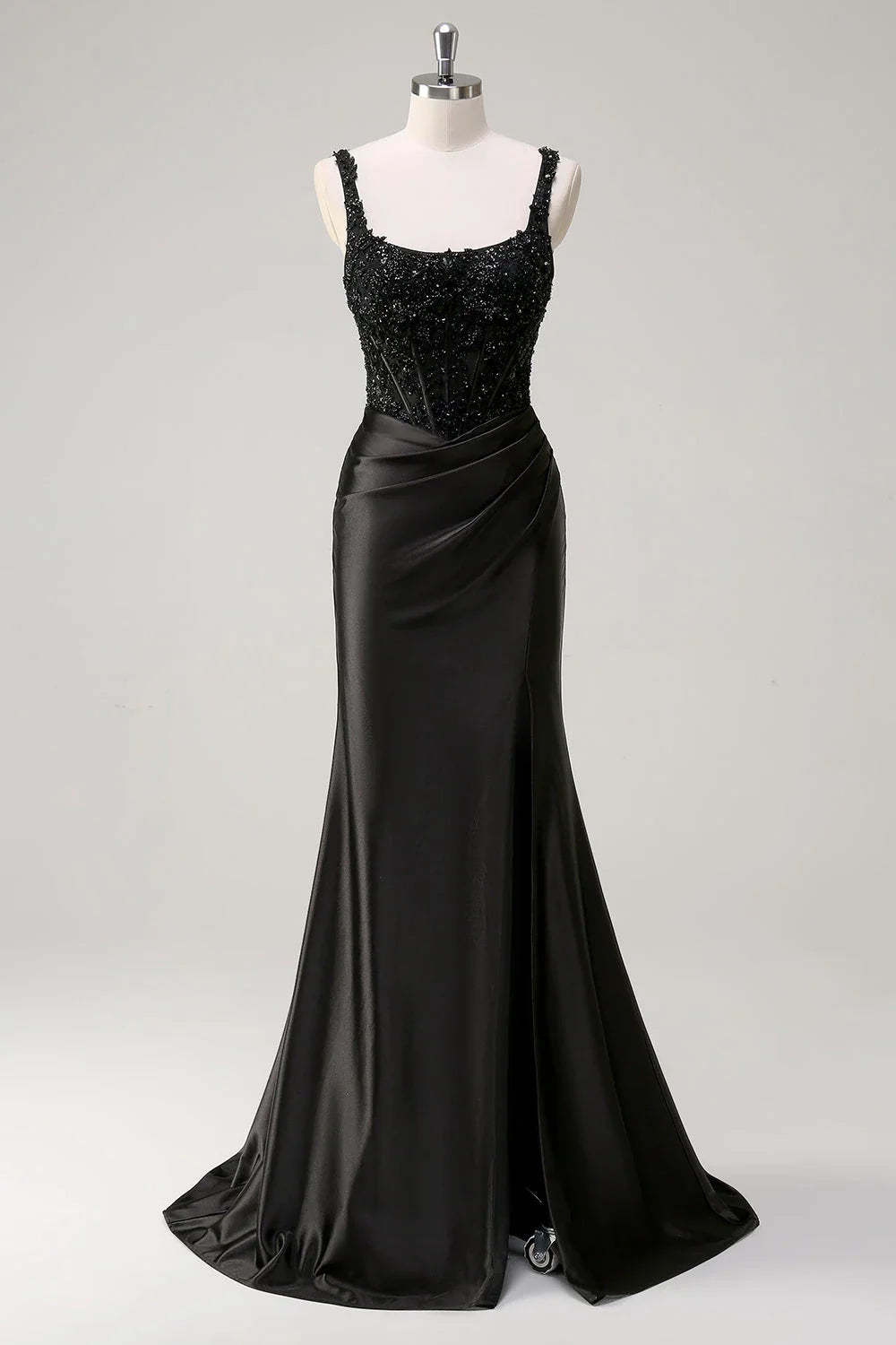 Square Sleeveless Sheath Shiny Off the shoulder Floor Length Prom Dress For Sale For Women
