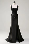 Square Sleeveless Sheath Shiny Off the shoulder Floor Length Prom Dress For Sale For Women