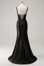 Square Sleeveless Sheath Shiny Off the shoulder Floor Length Prom Dress For Sale For Women
