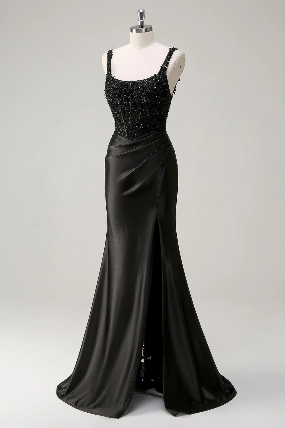 Square Sleeveless Sheath Shiny Off the shoulder Floor Length Prom Dress For Sale For Women
