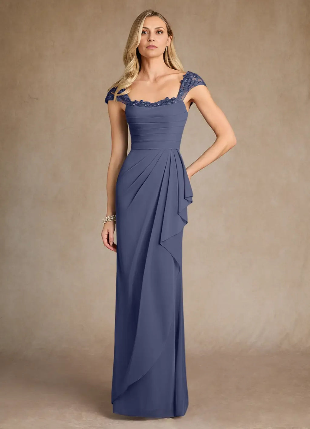 Dress Stormy Sweetheart Sheath Mother Of The Bride Evening Dress Fashion Cape Sleeve Back Zip Mother Of The Groom Dresses