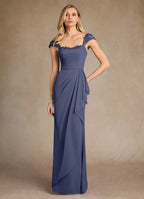 Dress Stormy Sweetheart Sheath Mother Of The Bride Evening Dress Fashion Cape Sleeve Back Zip Mother Of The Groom Dresses