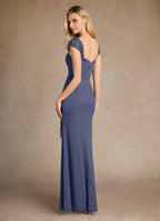 Dress Stormy Sweetheart Sheath Mother Of The Bride Evening Dress Fashion Cape Sleeve Back Zip Mother Of The Groom Dresses