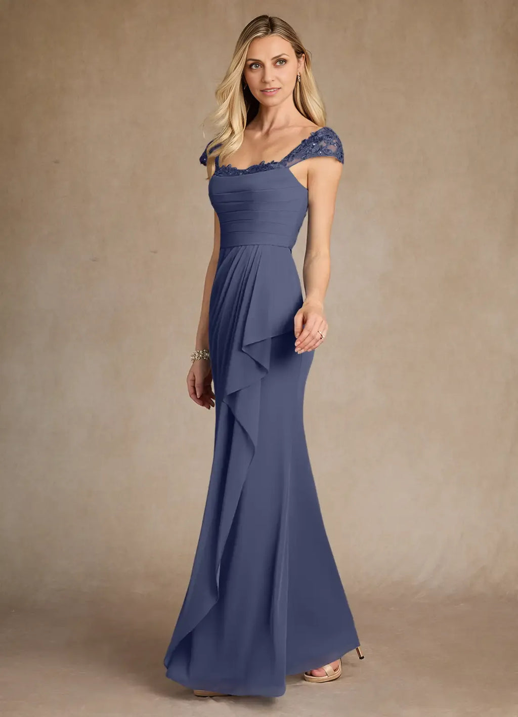 Dress Stormy Sweetheart Sheath Mother Of The Bride Evening Dress Fashion Cape Sleeve Back Zip Mother Of The Groom Dresses