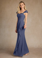 Dress Stormy Sweetheart Sheath Mother Of The Bride Evening Dress Fashion Cape Sleeve Back Zip Mother Of The Groom Dresses